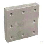 Weld on Mounting plate 145x145mm 8x M20