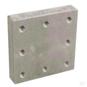 Weld on Mounting plate 145x145mm 8x M20