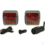 Wireless light set LED, square, 12-24V,